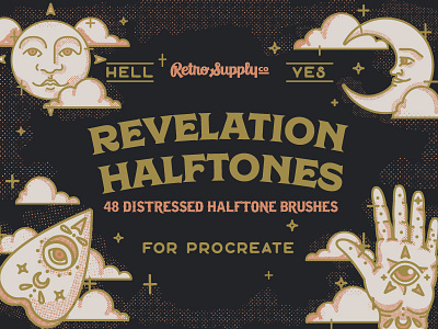 Revelation Halftones Cover distressed halftones ouija retro vintage weeja