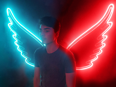 Adding neon wings to a picture