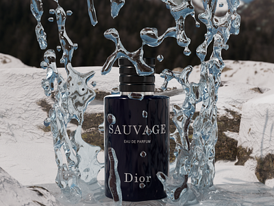Animation for Dior SAUVAGE 3d 3dproduct animation c4d design productdesign