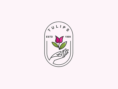 Botanical boho floral logo