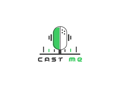 Podcast logo Cast me abstract logo cast me cgi sahid cgisahid logo mark mic logo minimal green logo podcast logo podcasting logo sahid cgi sahiduzzaman sahid simple clean logo