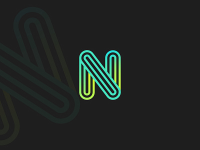 N letter Initial logo design