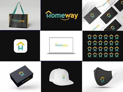 Homeway Logo design | Home | Ecommerce brand branding branding logo ecommerce ecommerce logo homeway logo logo maker logobranding logocreation logocreator logodesign minimal minimalist modern online store presentation shop shopify store