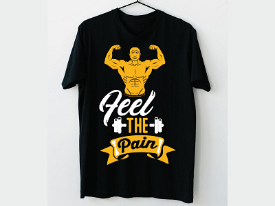 unisex-feel-the-pain-fitness-T-shirt-design