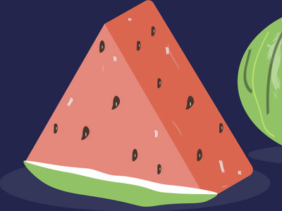 Watermelon artist artwork colors palette fruit illustration illustrator uidesign watermelon