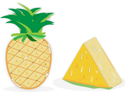 Pineapple art art wall coloful design fruit illustration illustrator orange ui wallpaper yellow