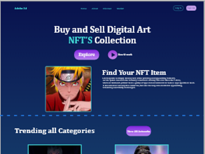 NFT marketplace adobe xd design ui ux