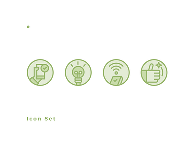 Icon Set flat design flat icon green icon icon set icons illustration minimalist thin icon