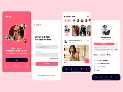 Dating App (for Fun) design ui ux vector