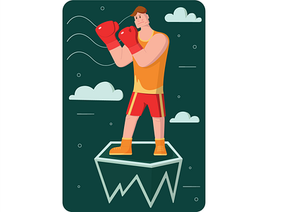 fighter adobe after effects adobe illustrator adobe photoshop battle boxer boxing glove cute design dribbble fight fighter glove graphic design illustration modern red ring summer the best warm shades