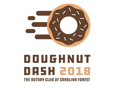 Doughnut Dash 2018 5k branding logo logo mark running
