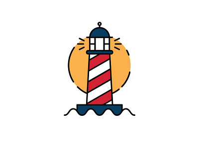 Lighthouse branding illustration logo logo mark