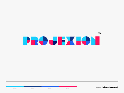 Projexion agency branding design dribble kenya logo mark typography vector