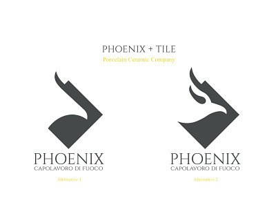 Phoenix Ceramic Logo brand design branding ceramic ceramictile design graphic design logo logo design phoenix tile