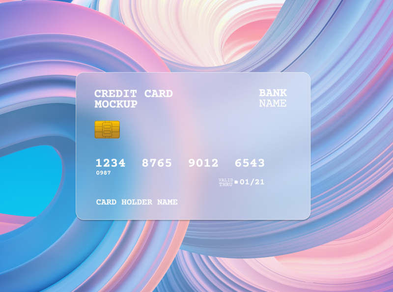 glass morphism credit card by Koren gabizon on Dribbble