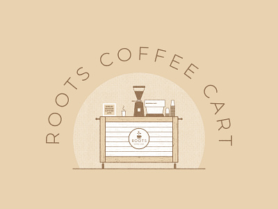 Roots Coffee Cart Illustration