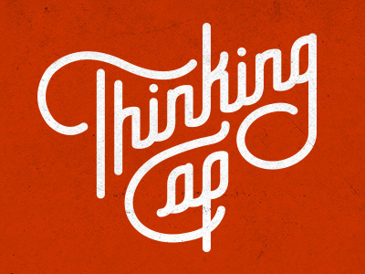 Thinking Cap - Final apparel cap design hat type type treatment typography