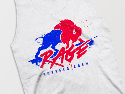 Rage! apparel bills bison buffalo buffalo bills design edm football illustration tank top type typography