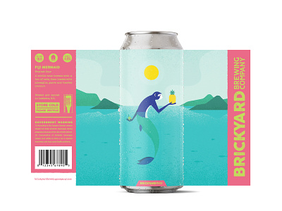 Brickyard Brewing: Fiji Mermaid beer brewery buffalo ny can illustration label packaging stronghold studio