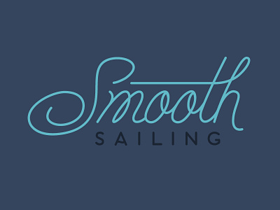Smooth Sailing (unused) branding custom design lettering logo script type typography