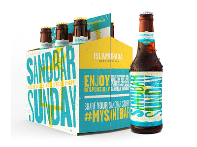 Sandbar Sunday - The Dieline beer branding label packaging sunday type typography