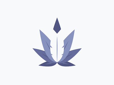 Final Mark branding design feather identity leaves logo marijuana native plant