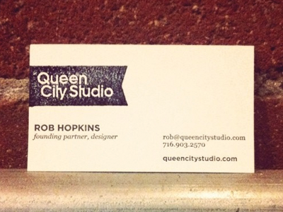 QCS Business Card business card design hand stamped letterpress logo print typography