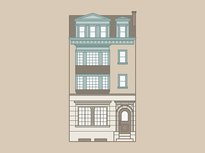 The Midway Row Houses architecture design home house illustration