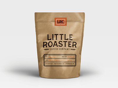 Little Roaster Coffee Company Bag bag coffee drink food packaging stamp sticker type typography