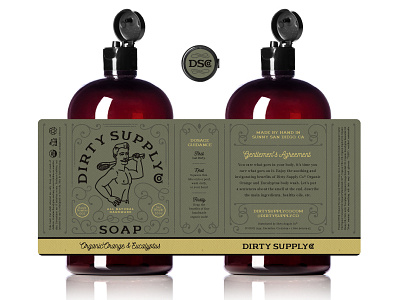 Dirty Supply Co. Label illustration label organic ornament packaging print soap