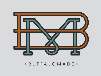 Buffalo Made Monogram 3 buffalo design icon logo monogram type typography