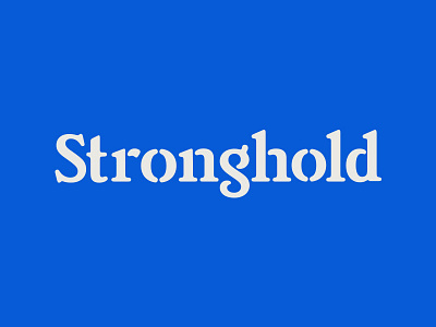 Stronghold branding identity lettering logo serif stencil type typography