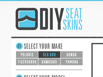 DIY SeatSkins Site branding design diy icon interactive logo sports water wave website