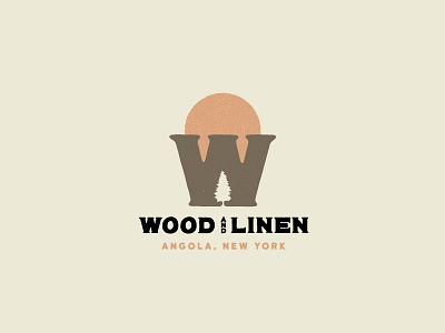 Wood & Linen Logo Concept 2 buffalo ny camp camping geometric glamping outdoors tree wny woods