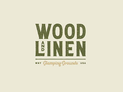 Wood & Linen Logo - Final buffalo ny camp camping geometric glamping outdoors tree wny woods