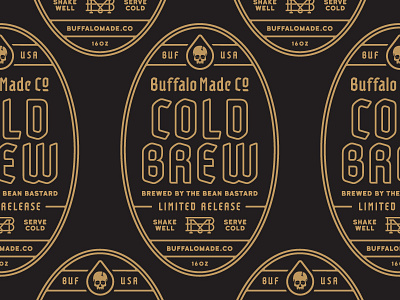 BMCO Cold Brew Label bmco buffalo made co buffalo ny coffee cold brew label packaging print