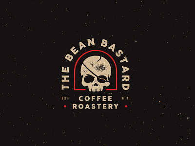 The Bean Bastard branding buffalo ny coffee coffee bean eyepatch skull skull logo