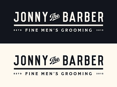 Jonny the Barber I barber barbershop branding buffalo ny logo stronghold studio