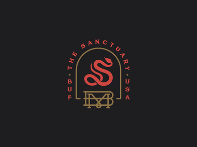 The Sanctuary II apparel bar bmco branding buffalo ny devil illustration monogram moon pinup pinup girl snake