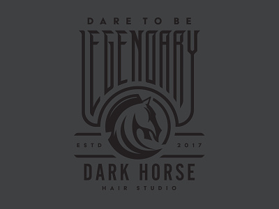 Legendary apparel buffalo ny custom type dark horse design lettering stronghold studio type typogaphy