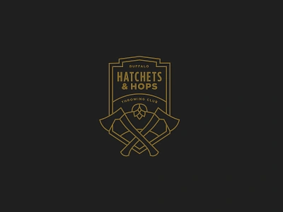 Hatchets & Hops Rebrand Concept axes beer branding buffalo ny crest hatchets hops rebrand stronghold studio