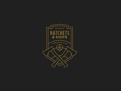 Hatchets & Hops Rebrand Concept axes beer branding buffalo ny crest hatchets hops rebrand stronghold studio