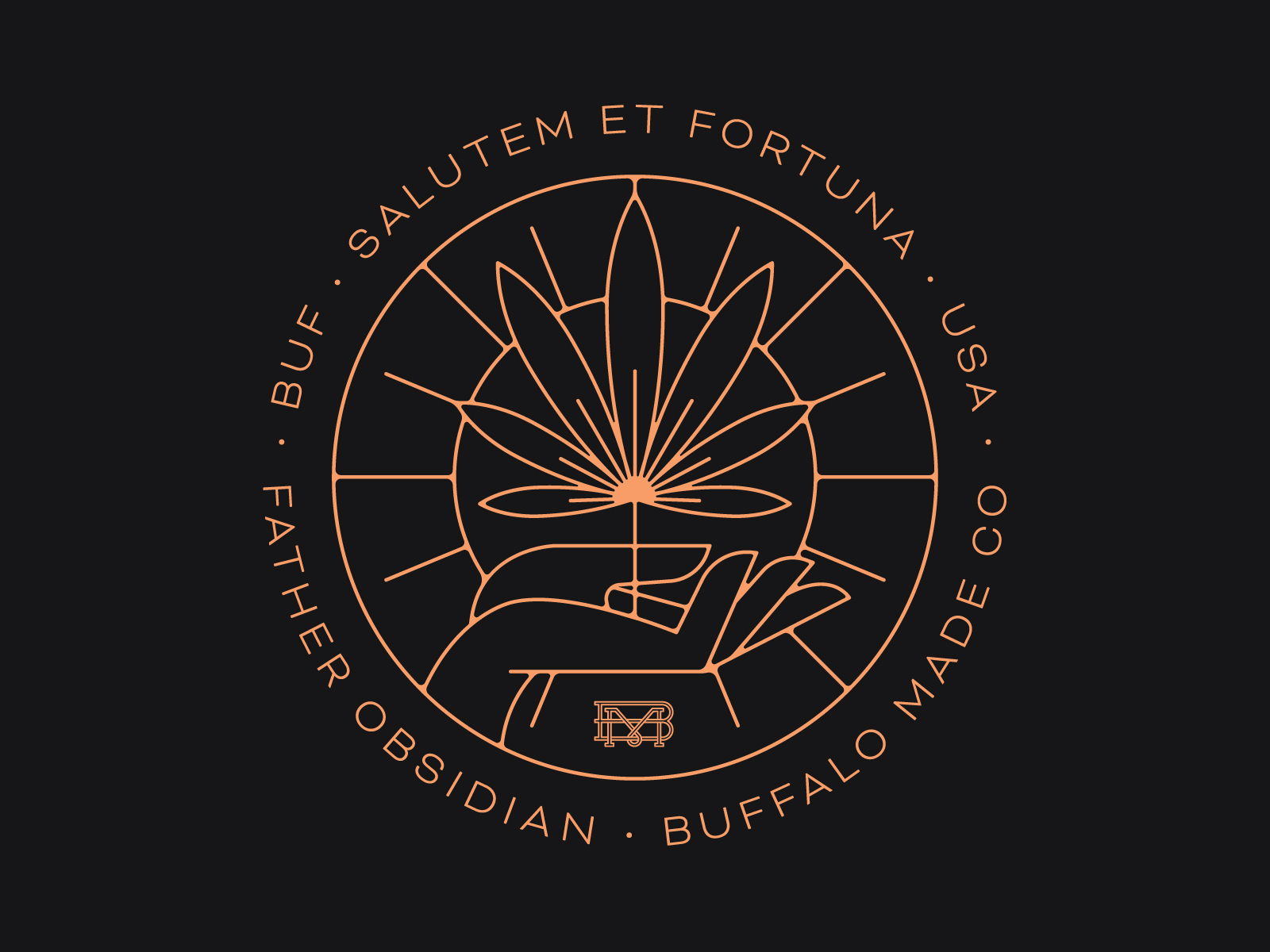 Father Obsidian buffalo made co buffalo ny cannibis cbd healing health illustration marijuana monoline stronghold studio sun weed