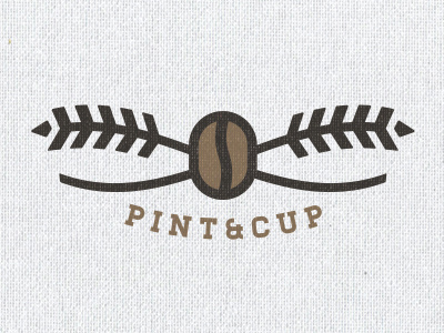 Pint & Cup Logo II beer branding coffee cup design food icon logo pint