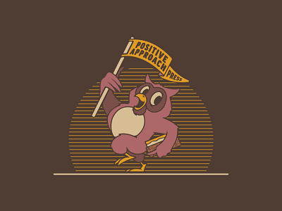 Positive Approach Mascot animal bird buffalo made co buffalo ny character illustration mascot owl stronghold studio