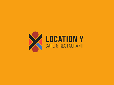Location Y brand brand design brand identity branding design graphic design icon location logo restaurant yellow
