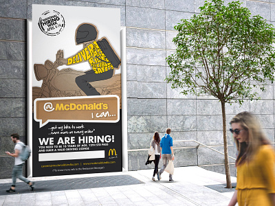 McDelivery hiring poster design ad advertising balance bike branding career design driving earn graphic design hire hiring illustration job mcdelivery minimal order poster rider work