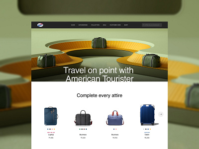 American Tourister website design bag branding creative design experience fun illustration luggage luxury minimal online pack shopping suitcase travel ui user ux website young