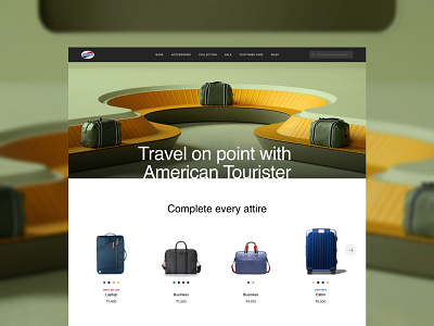 American Tourister website design