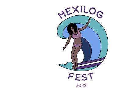 Mexilog Fest Logo Contest Submission design entry level festival illustration logo ocean surfing